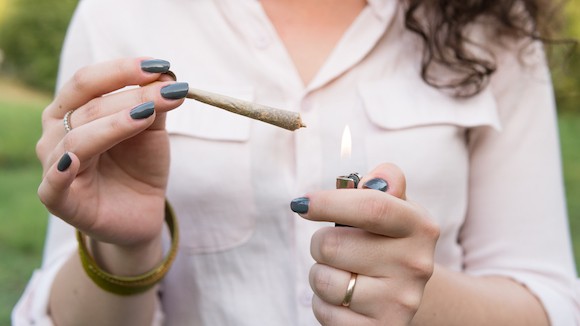 woman smoke marijuana weed pre-roll joint coachella valley buy