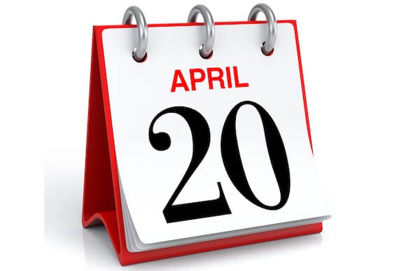 april 20 20th calendar celebrate marijuana holiday weed appreciation day
