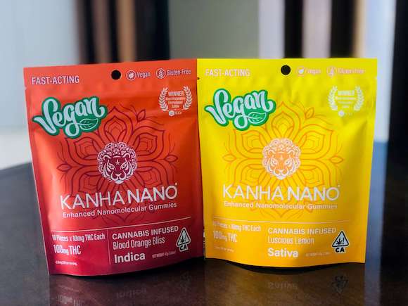 kanha nano vegan gummies THC 10mg sativa indica 92260