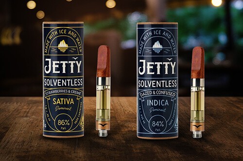 jetty solventless vapes extracts resin without ethanol high potency distillate