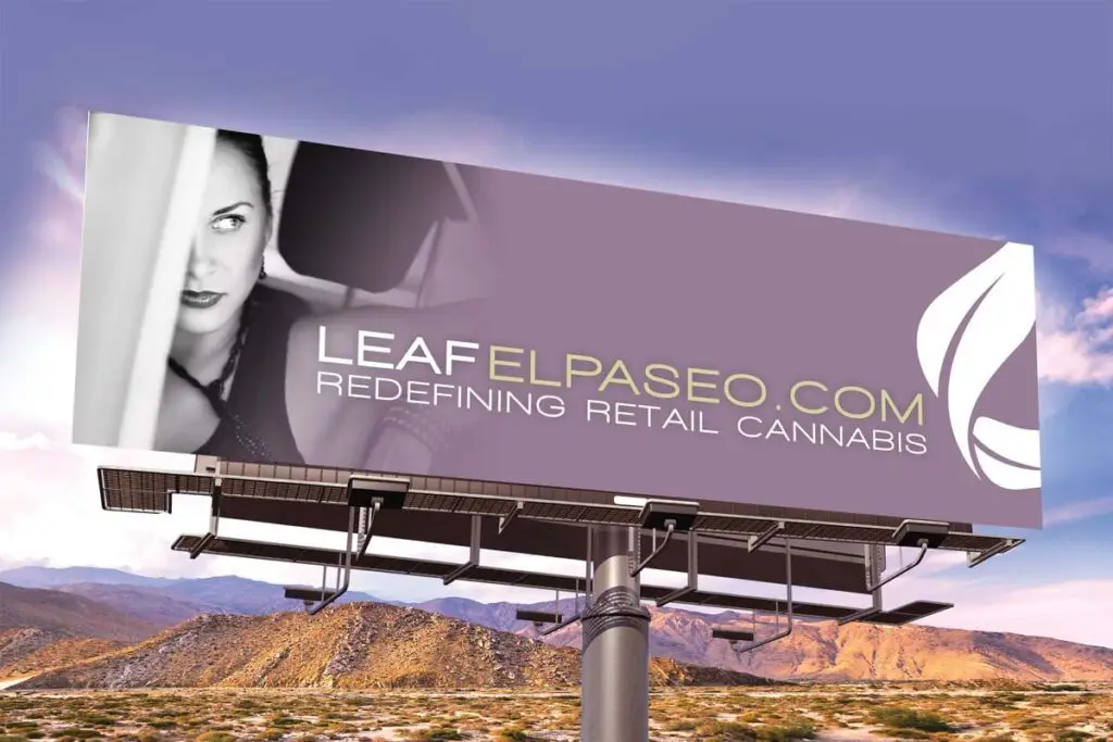 Where can I Find Cannabis Deals Advertised? 2 the leaf el paseo palm desert cannabis sale discount billboard hero