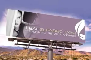 the leaf el paseo palm desert cannabis sale discount billboard hero